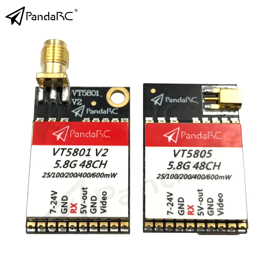 Видеопередатчик PandaRC VT5801 v2 VT5805 FPV 5 8 ГГц 48 каналов 25/100/200/400 МВт переключаемый OSD