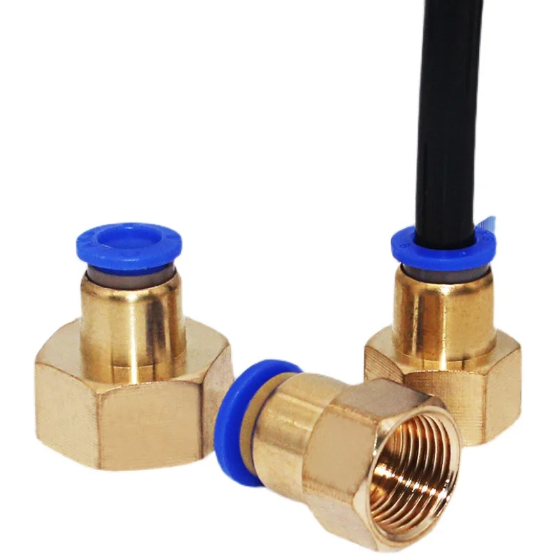 1 шт. PCF фитинг для воздушных труб 4 to12 мм шланг 1/8 &quot3/8&quot 1/2 &quotBSP 1/4&quot латунный