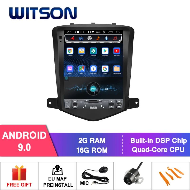 Автомобильный dvd-плеер WITSON с вертикальным экраном GPS 4 Гб ОЗУ + 64 ПЗУ для CHEVROLET CRUZE