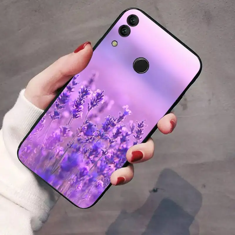 

Purple lavender flowers Phone Case For Huawei Honor 7C 7A 8X 8A 9 10 10i Lite 20 NOVA 3i 3e