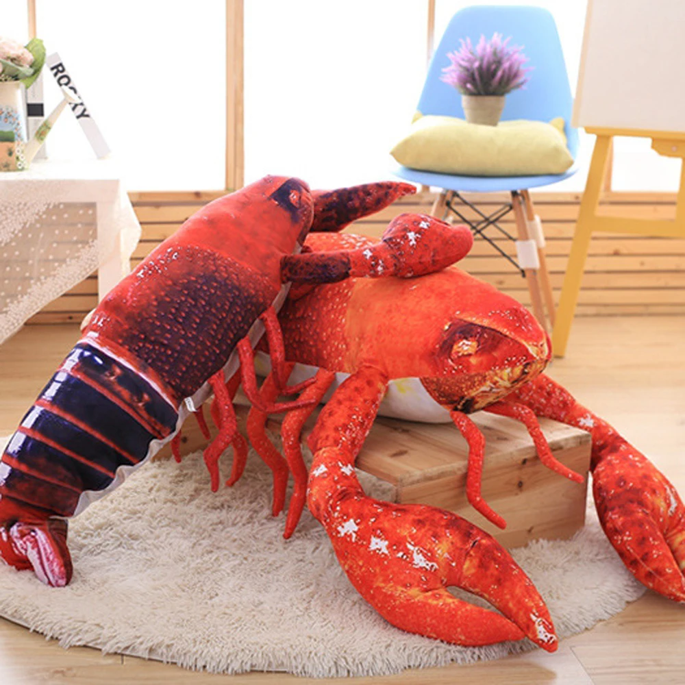 

Children Plush Stuffed Toys Sea Animal Big Lobster Doll Kids Birthday Christmas Gifts
