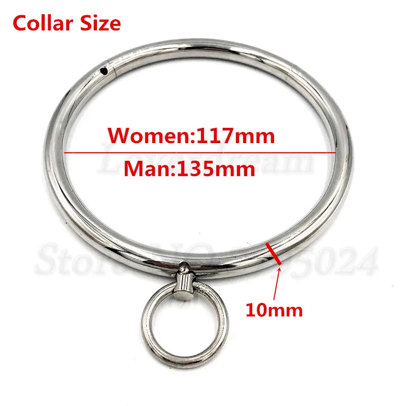 Взрослые игры Нержавеющая сталь с круглой горловиной наручники c вырезом в