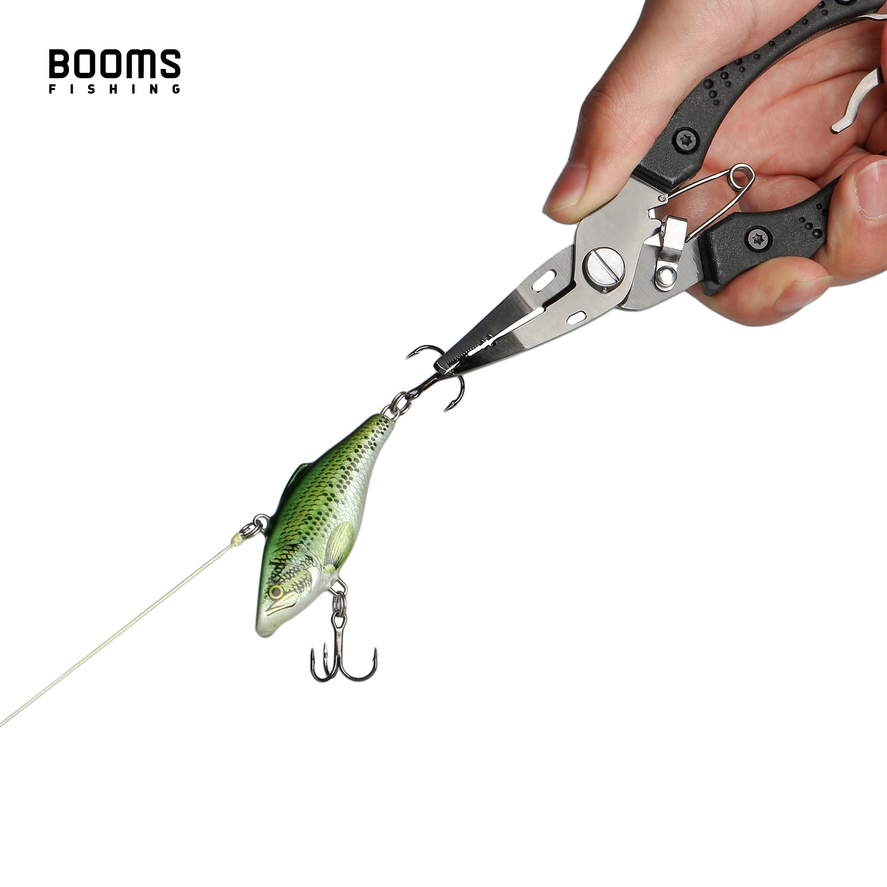 Booms Fishing H04 New Pliers Scissors Curved Nose Stainless Steel Plier Braid Cutters Crimper Hook Remover Tool | Спорт и