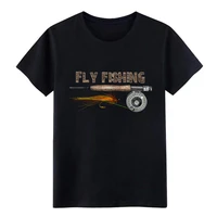 men fly fishing t shirt knitted tee shirt o neck standard famous new style spring formal shirt