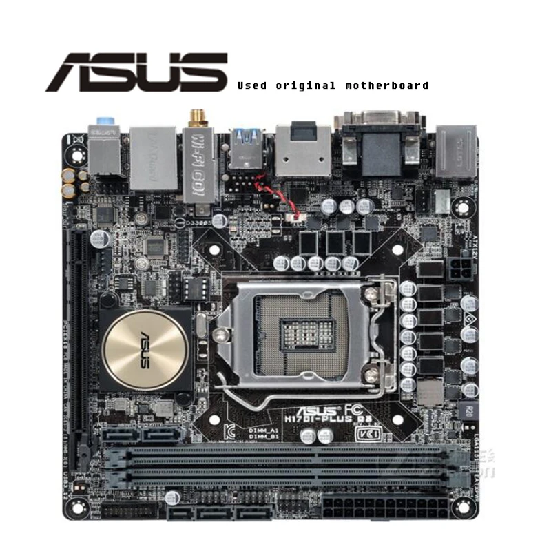 Для Asus H170I PLUS D3 оригинальная б/у Материнская плата Intel H170 H170M DDR3 LGA 1151 i7/i5/i3 USB3.0