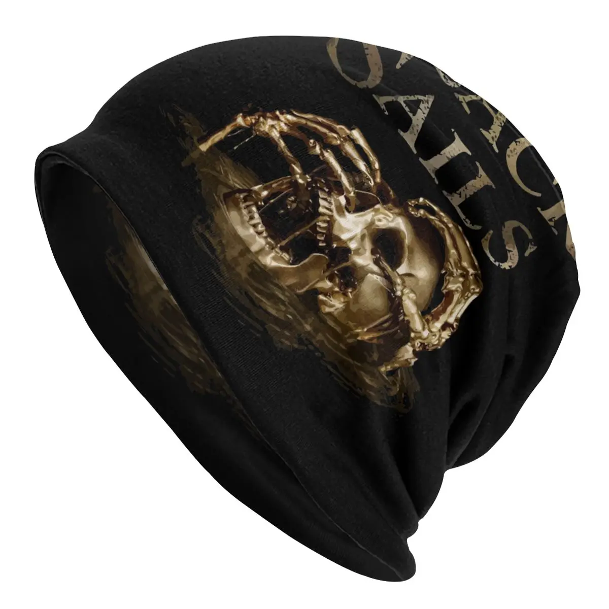 

Black Sails Golden Skull Logo Essential Skullies Beanies Hat Autumn Winter Unisex Men Women Cap Adult Warm Bonnet Knitted Hat