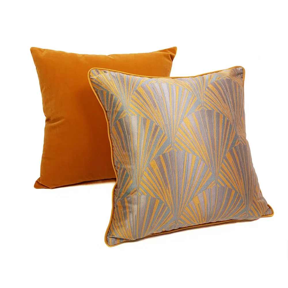 Современная оранжевая однотонная бархатная Роскошная домашняя декоративная