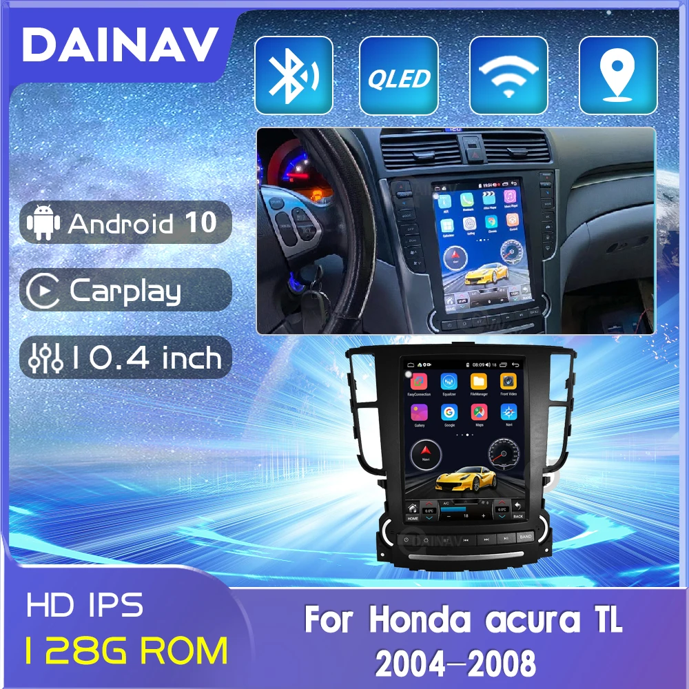 

Автомагнитола 2 Din на Android, мультимедийный плеер для Honda Acura TL 2006-2018, стереосистема в стиле Tesla с GPS-навигацией, головное устройство Carplay