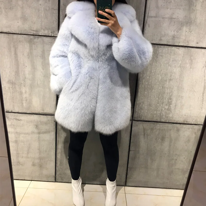 Настоящее пальто с мехом женские натуральный пальто с мехом развивающий коврик для ползания меха лисы пальто с мехом