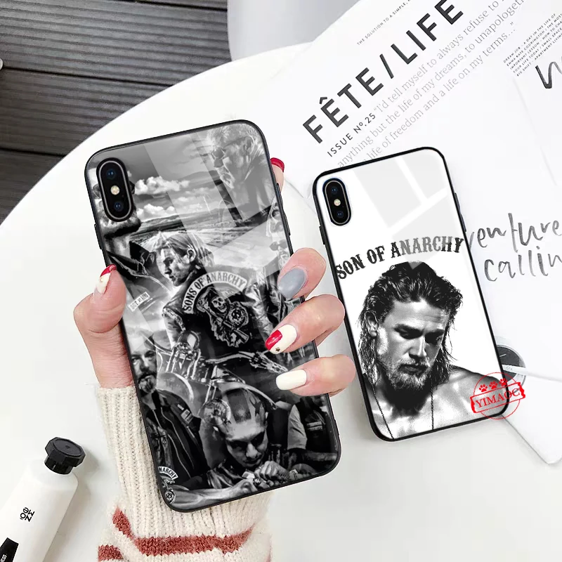 YIMAOC Американский ТВ сыновья анархической стекла чехол для телефона Apple iPhone 11 Pro XR X