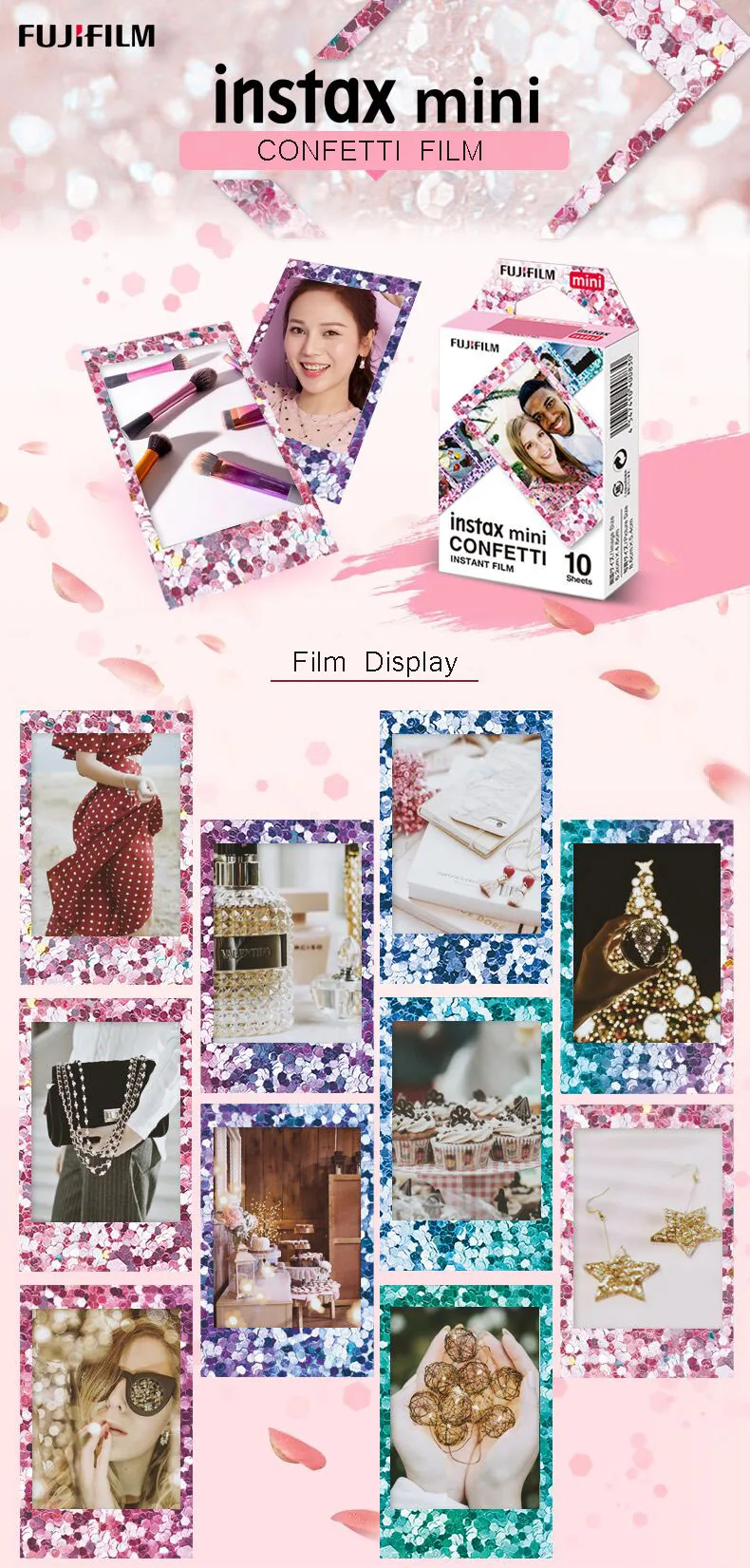 Подлинная Fujifilm Instax Mini 8 9 цветная фотобумага 10 шт. для Fuji 9 8 7s 50 90 25 70 Share SP-2 SP-1 Liplay мгновенная камера