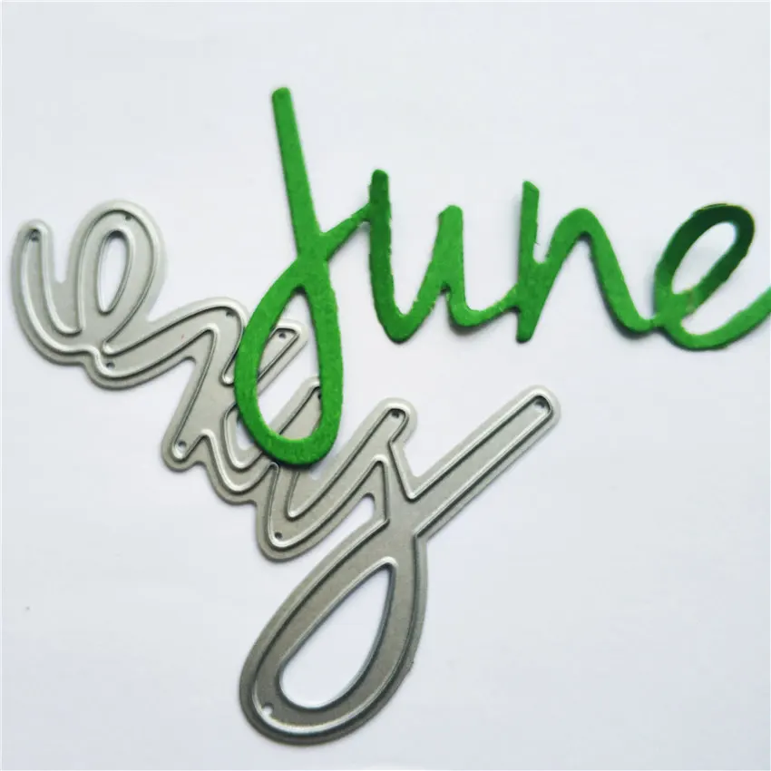 Текст июня ремесло металла трафарет прессформы резки украшения скрапбукинга