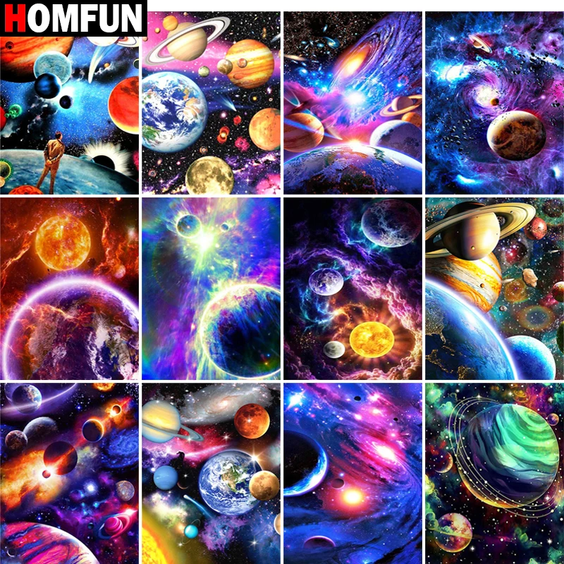 Алмазная 5D Вышивка HOMFUN картина закат пейзаж полная выкладка круглая для