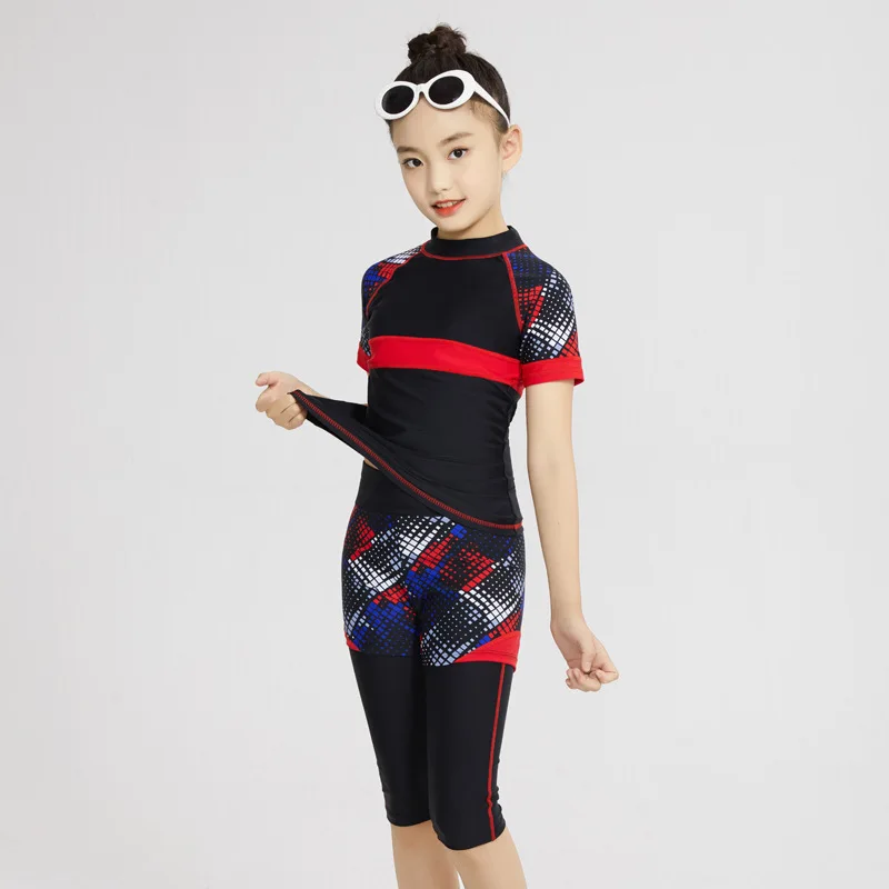 Консервативный детский купальный костюм из двух предметов Мусульманский