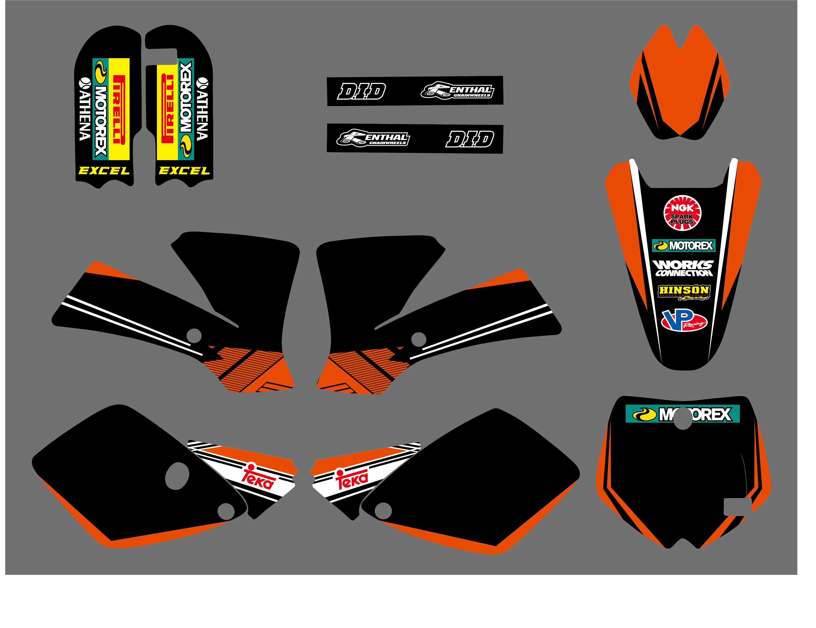 

H2CNC GRAPHICS & BACKGROUND DECAL STICKER Kits for KTM SX 65 SX65 2002 2003 2004 2005 2006 2007 2008