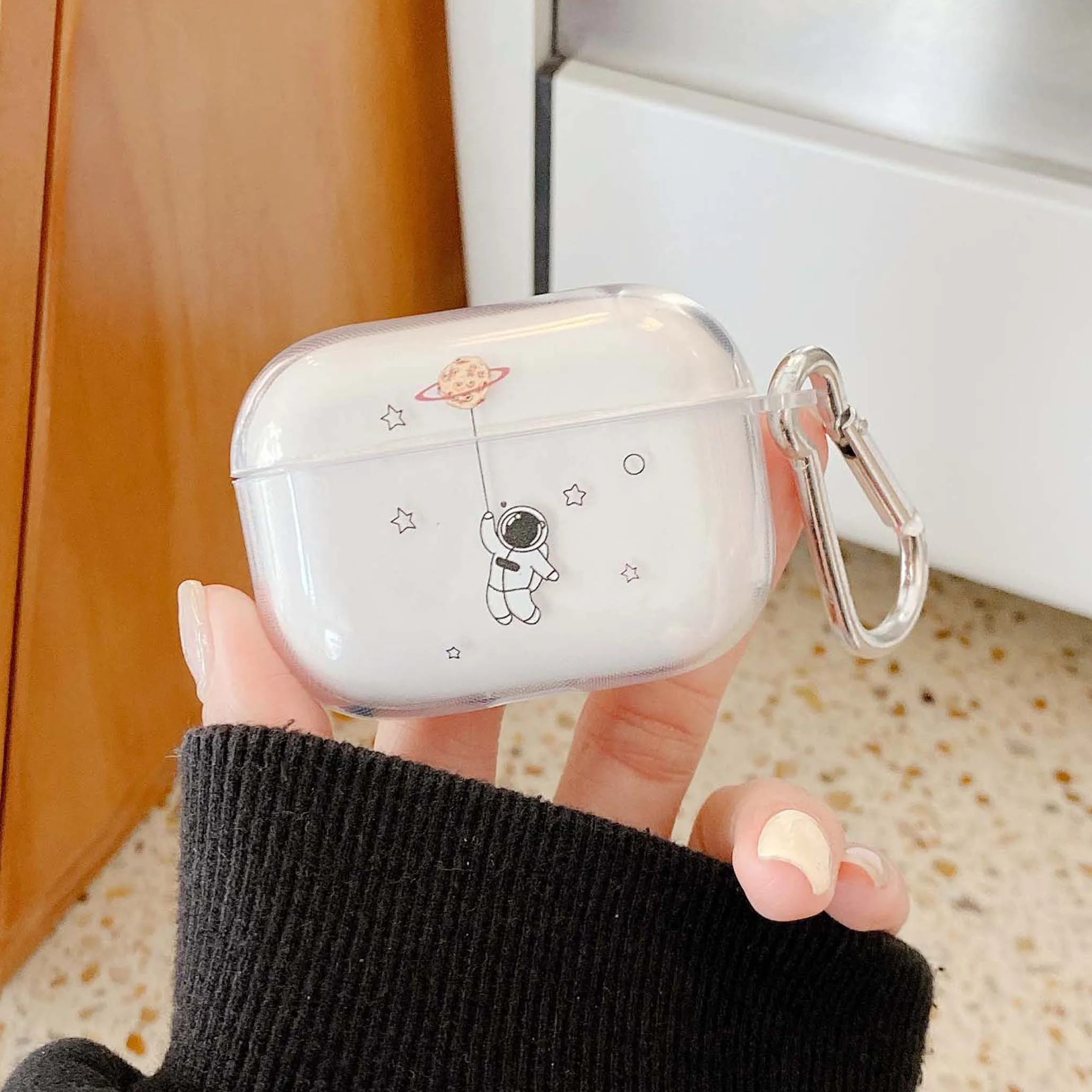 

New astronaut capa For AirPods 2/1 Pro Case ins Cute Pendant keyring headphone cases For Air pods 3 Pro silicone Earphone Cover