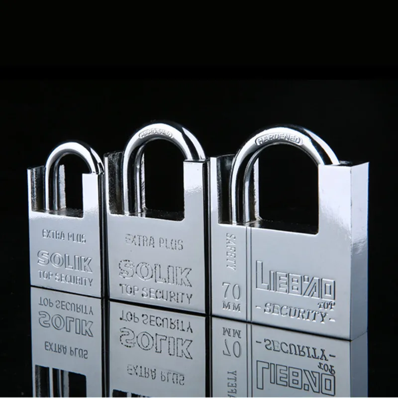 Keyed Padlock Waterproof Antirust Home Security Anti-Theft Lock Pry Door Unlocked Door-Padlocks with Key | Безопасность и защита