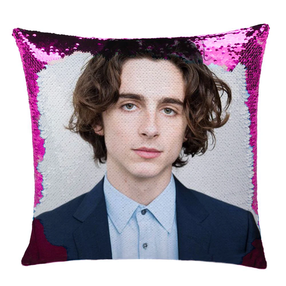Тимоте Chalamet диванная Подушка Sexy Чехол 40 х см синий Декоративные диванные подушки