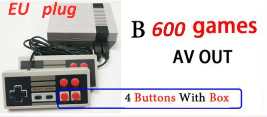 600games EU Встроенный 500/600 игр Мини ТВ игровая консоль 8 бит Ретро Классический Ручной игровой плеер AV выход видео игры игрушки с панелью подарки - Цвет: 600games EU