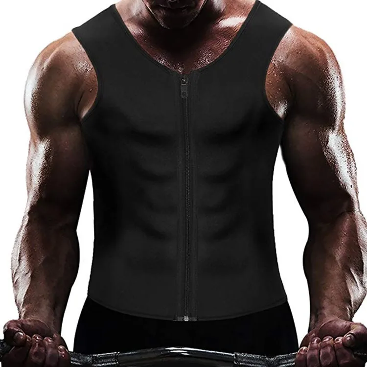

Hot Neoprene Sauna Suit for Men Waist Trainer Vest Corset Body Shaper with Adjustable Tank Top Slimming Faja Shapewear Fitness