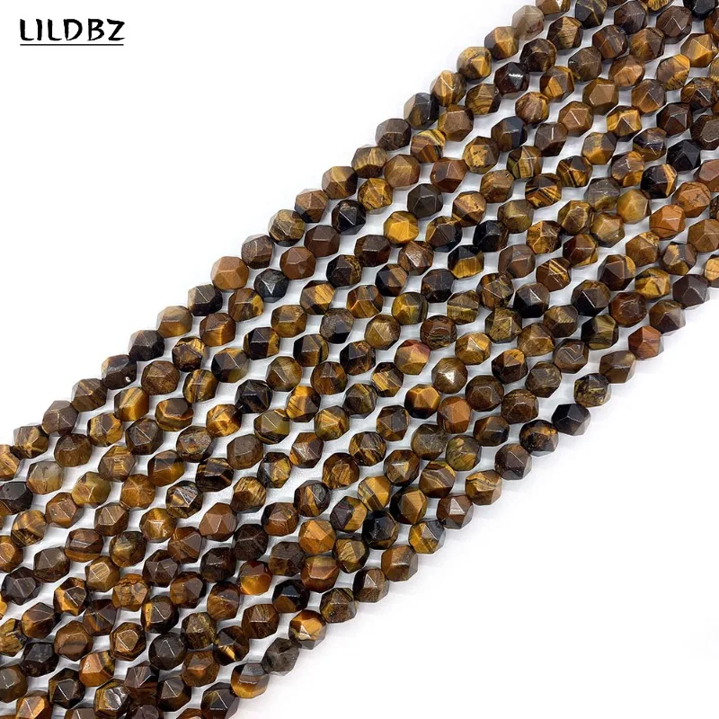 6/8/10 мм Натуральный камень желтый тигровый глаз Фасетированные рассыпчатые бусы Обереги Ювелирные изделия Изготовление украшений Браслет Ожерелье Серьги Аксессуары.