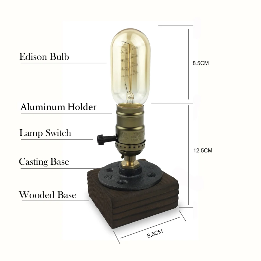 Лидер продаж! Приглушаемая деревянная настольная лампа E27 110 В переменного тока 220