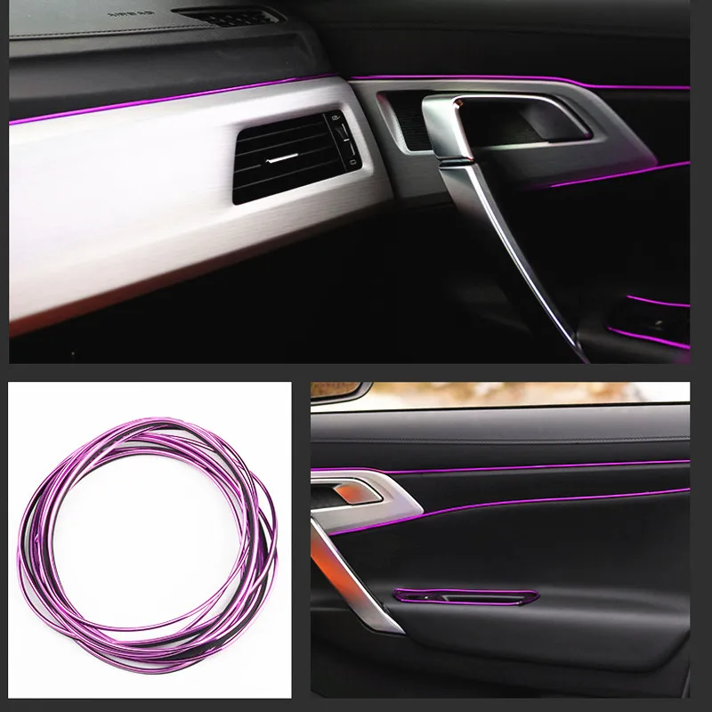 5 м автостайлинг универсальные DIY внутренние формовочные полосы для Ford Focus Fusion Escort