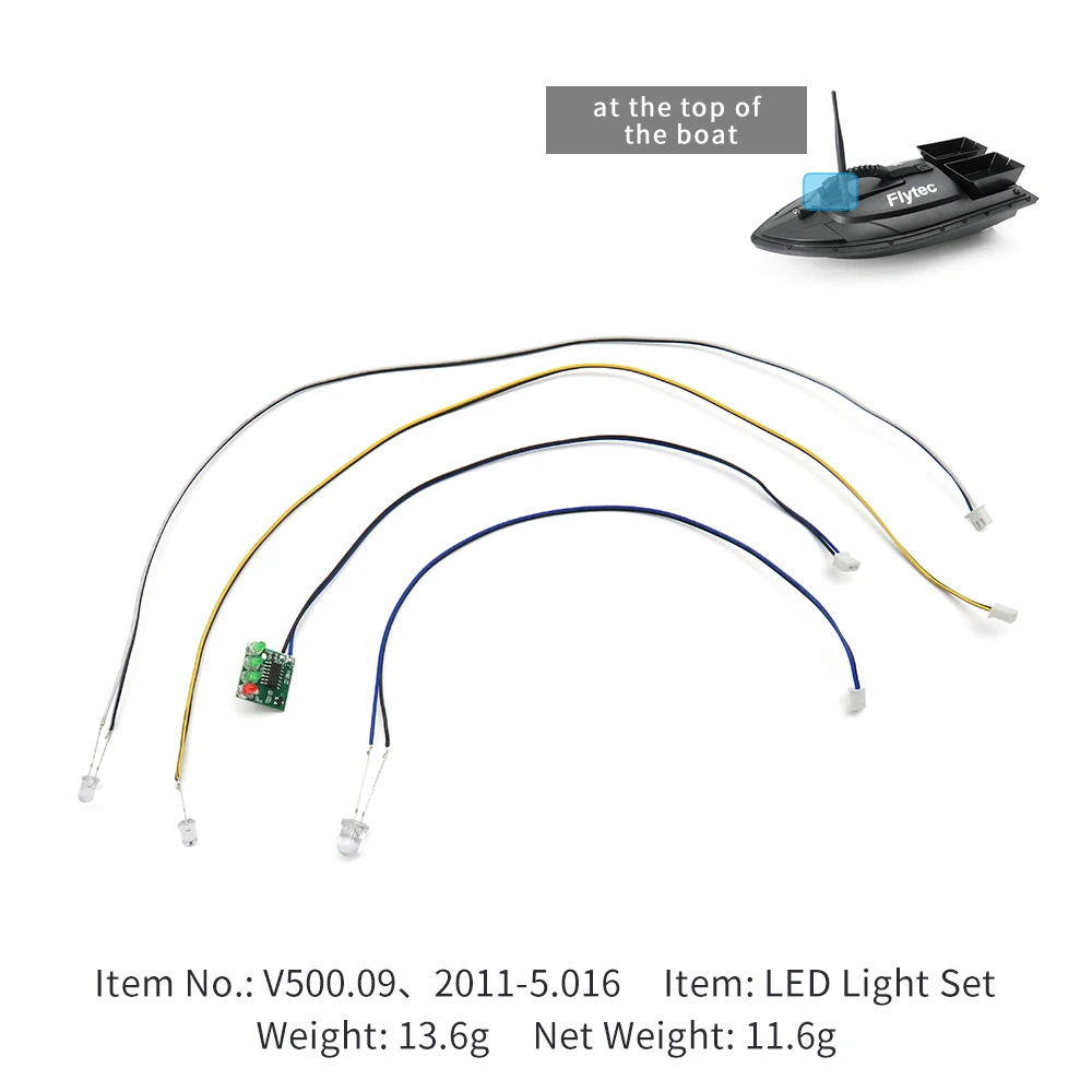 Flytec V500 новый обновленный RC рыболовная приманка лодка светодиодный светильник