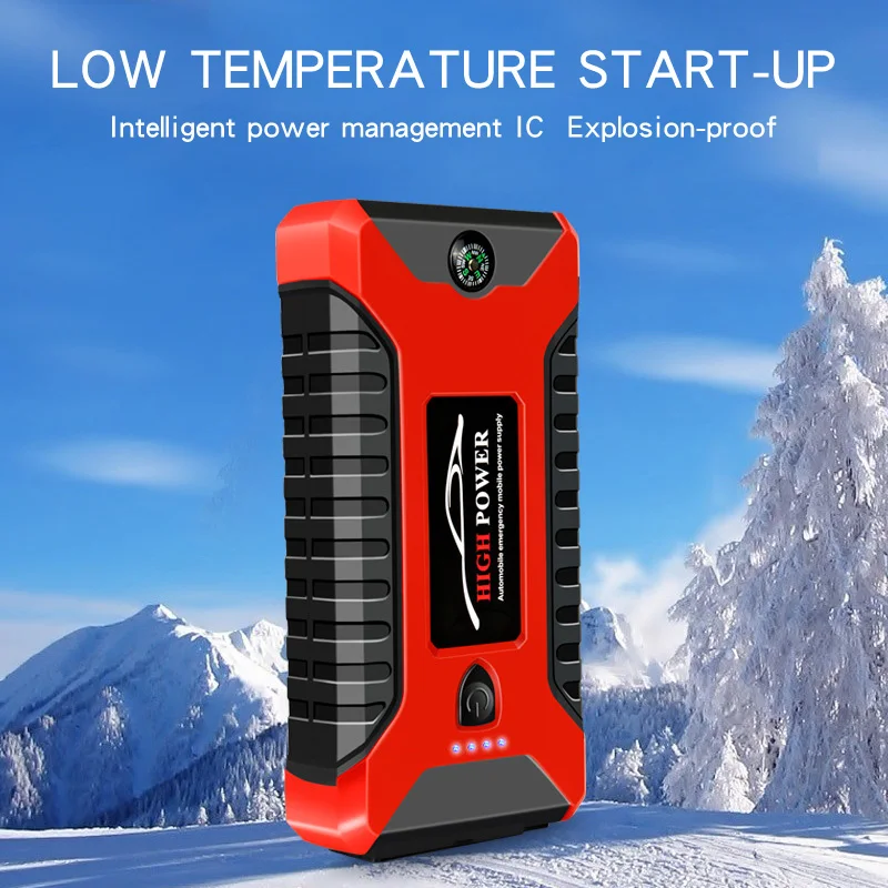 99800mah12v car jump starting booster portable usb charger car emergency start power bank supply battery charge car start supply free global shipping