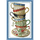 Вечная любовь Рождество элегантная, кофейные чашки китайские наборы для вышивки крестиком из экологического хлопка штампованные 11