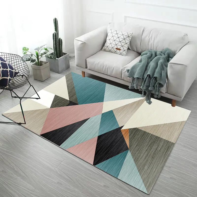 

Europe Washable Bohemian Style Carpet Modern Geometric Parlor Carpets Rug for Living Room Bedroom Decorative Non-slip floor Mat