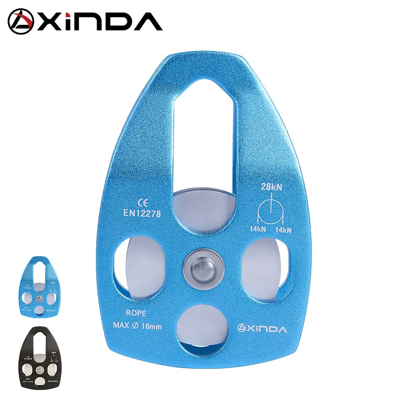 

XINDA Professional Pulley Gear Mountaineering Rock Climbing Rescue High Altitude Carriage Rescue Pulley Sheave with Swing Plate