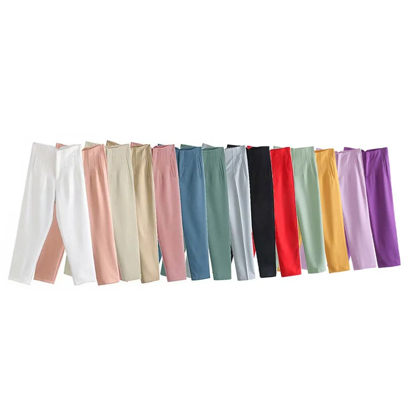 штаны брюки женские Женские весна-осень 2021 с высокой талией для ног офисные