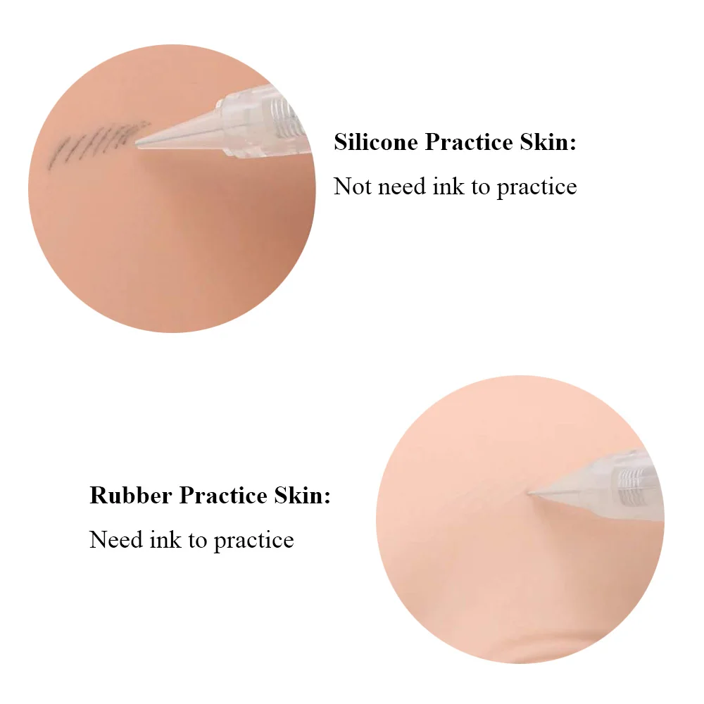 2/5/10/15/30PCS Soft Silicone Tattoo Practice Skin Double Permanent Makeup Fake Makeup Tattoo Beginner Practice Microblading Acc