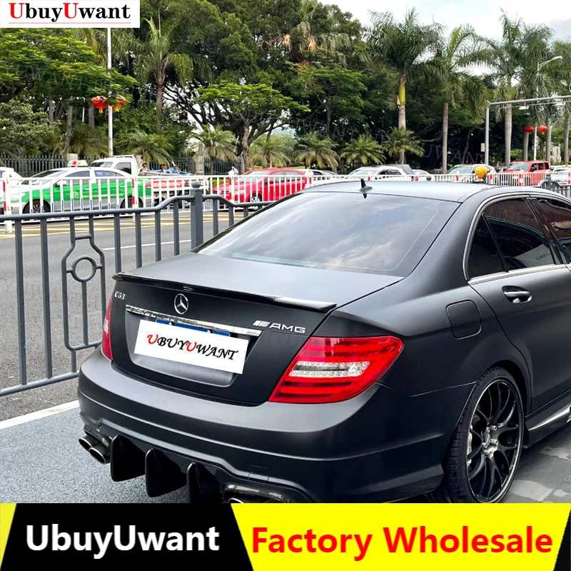 

For Mercedes W204 2008 2009 2010 2011 2012 2013 2014 C-class C180 C200L C63 Spoiler Carbon Fiber Car Rear Trunk Wing Spoiler