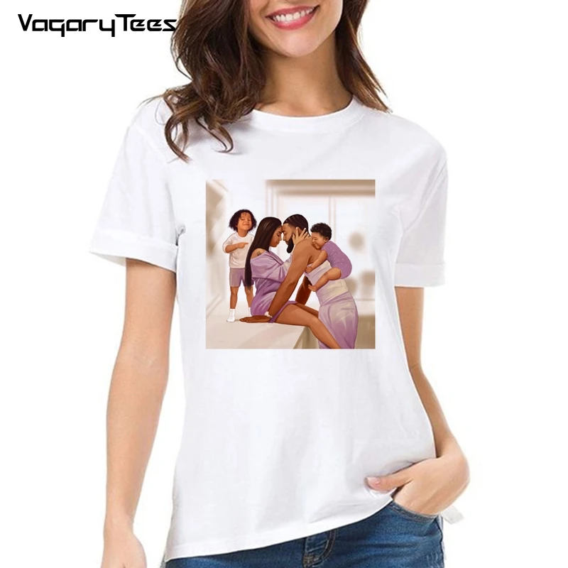 2021 черная футболка для папы Женская семейная Футболка с принтом отца матери