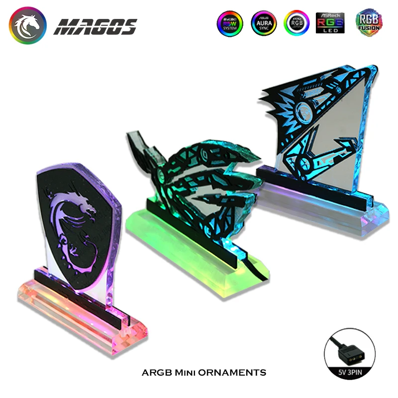 Персонализированные фигурки украшения DIY компьютерный чехол ROG MSI AORUS бренд тема