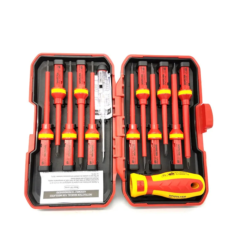 

13 Pcs VDE Insulated Screwdriver Set CR-V Voltage 1000V Magnetic Slotted Torx Screwdriver Durable Hand Tools