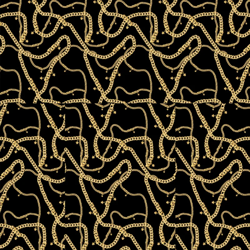 

Золотая цепочка Аватара модный бренд цифровой печати юбка креп Атлас мягкая драпировка ткань Хэллоуин дизайнерский принт