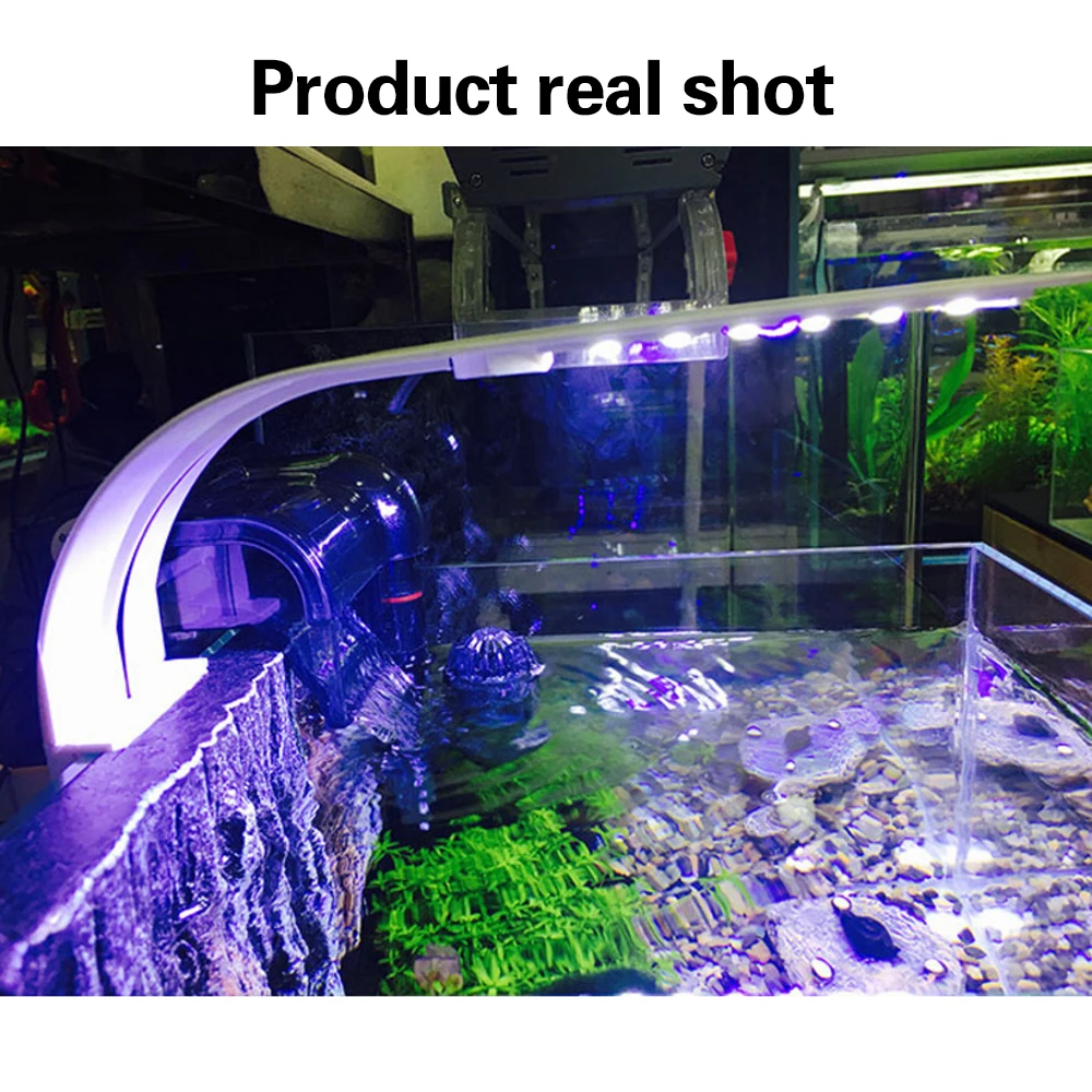 10W 24 LEDs Aquarium Light Anti-fog Clip-on LED Fish Tank for Planted Grow Waterproof Aquatic Lamp EU/US Plug | Дом и сад
