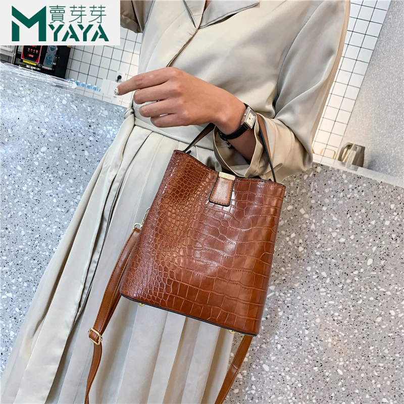 MAIYAYA, крокодиловая сумка через плечо для женщин, сумка через плечо, брендовая дизайнерская женская сумка, роскошная сумка из искусственной кожи, сумка-мешок