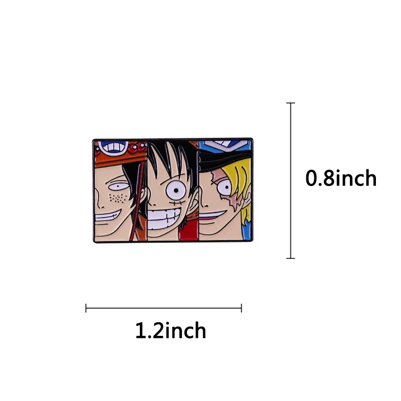 Значок персонажей Onepiece брошь Луффи сабо и Эйс значок из аниме Три брата