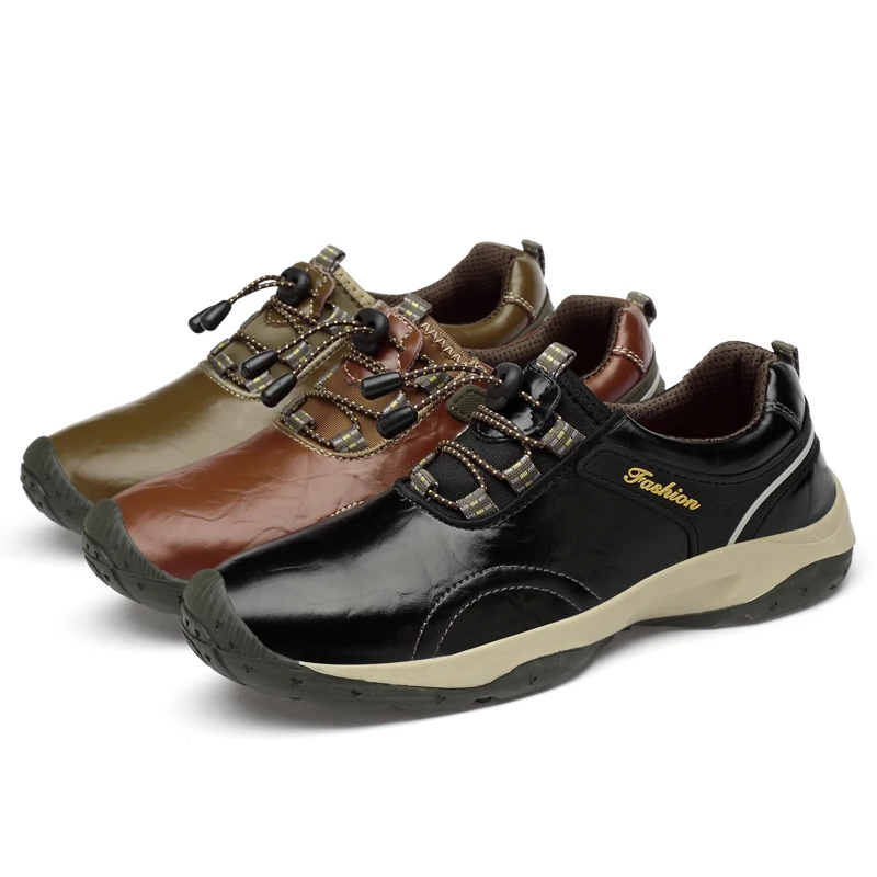 Мужские кожаные ботинки для активного отдыха Нескользящие повседневные рабочие
