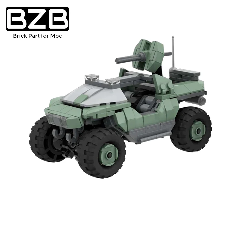 

BZB MOC Military Tank 32633 Halo Warthog War Assault Truck Building Block Model Brick Model Kids Puzzle Game DIY Toys Best Gifts