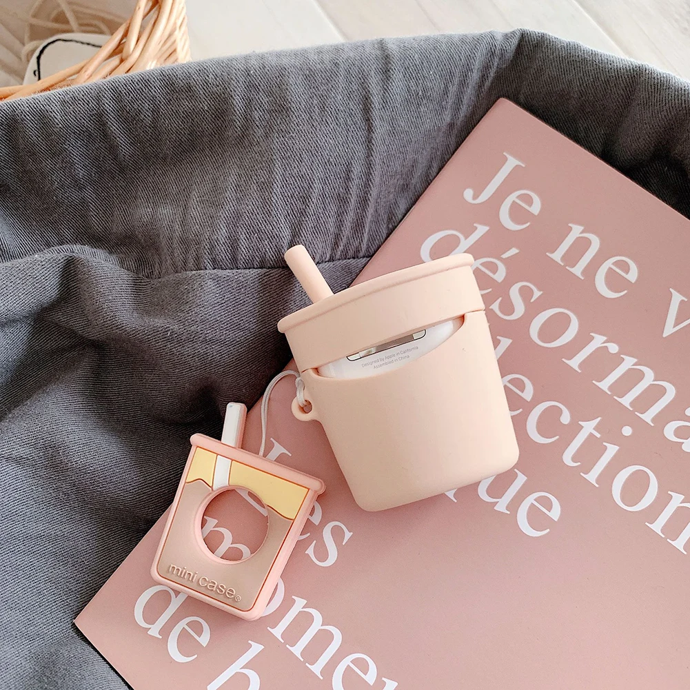 Креативный жемчужный молока Чай шаблон для AirPod Универсальный мягкий защитный