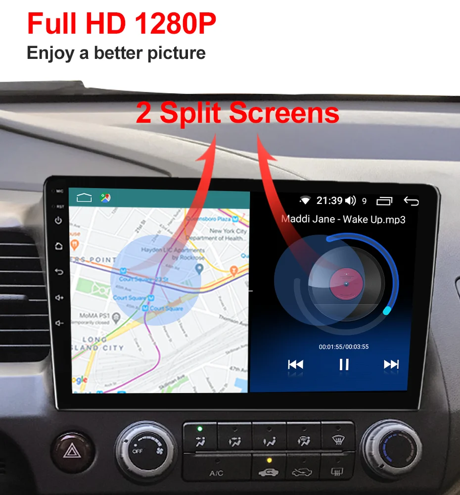 Автомагнитола Datong Android 10 0 мультимедийный видеоплеер навигация Gps 8 ядер 4G для Honda