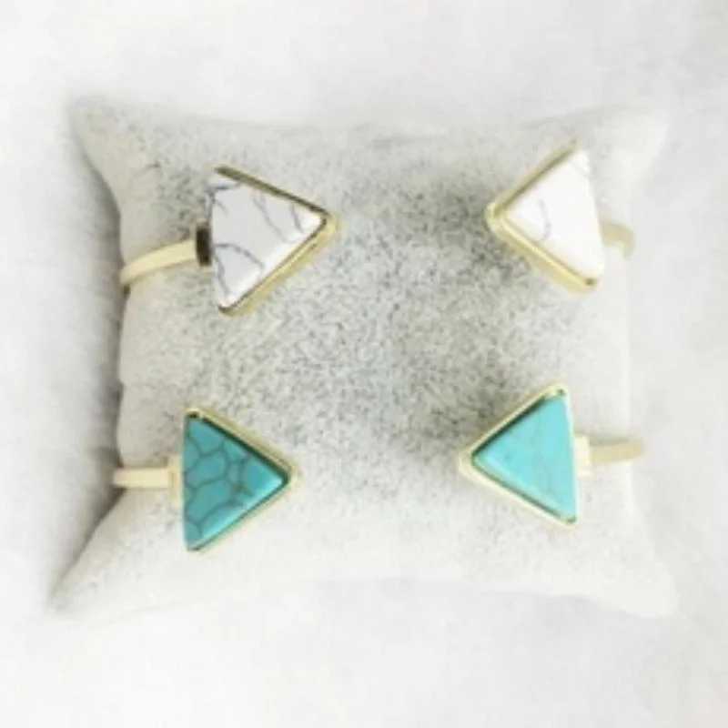 Популярный браслет Pierre Marbre Стильный Браслет Bijoux 2cp rеtro triangle Ouvert подходит для