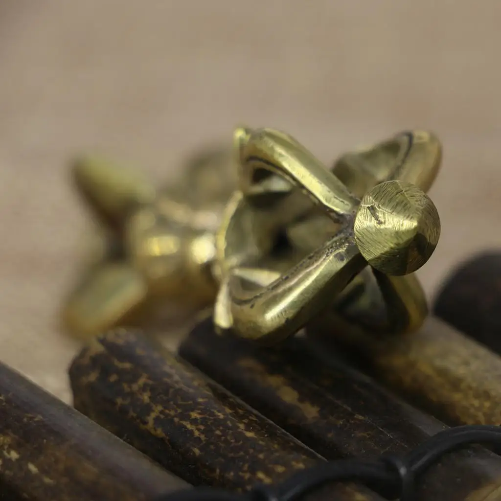 

Tibet Buddhism Dorje Vajra Amulet Copper 9cm Five Shares Dorje Vajra Pestle