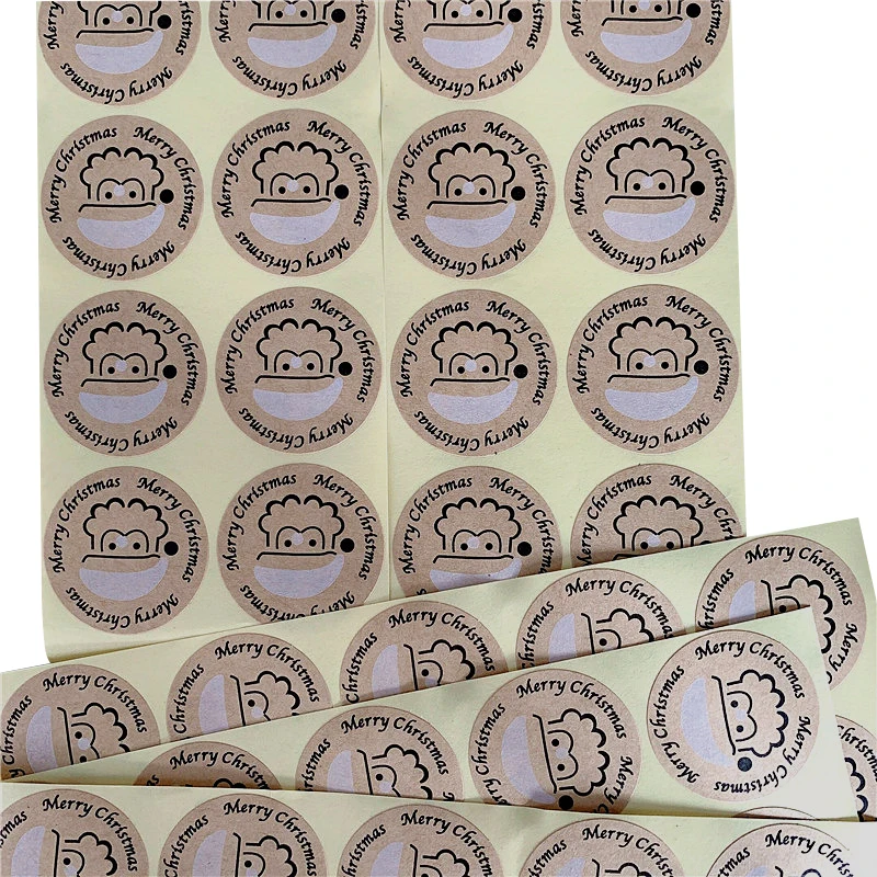 100 шт/партия Kawaii круглый Счастливого Рождества Санта Клаус DIY Многофункциональный крафт стикер канцелярские товары ручной работы стикер, этикетка для подарков
