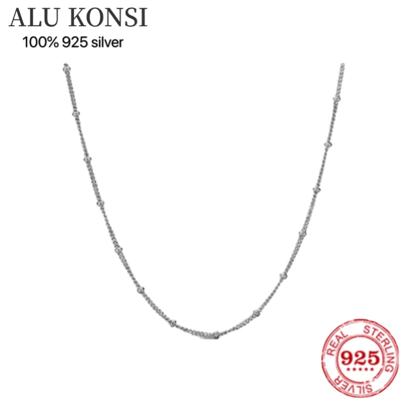 

Hot Sale high quality 100% 925 Sterling Silver Fit Original pan necklace For Women temperament luxury DIY Jewelry wedding gift